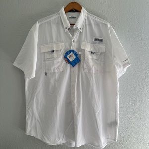NWT Columbia PFG L/G Men’s Bahama II S/S Shirt White